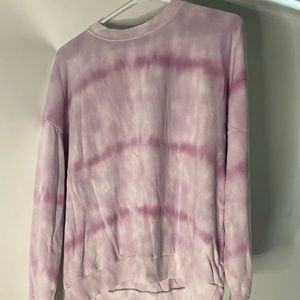Purple Striped Tie-Dye American Eagle Crewneck